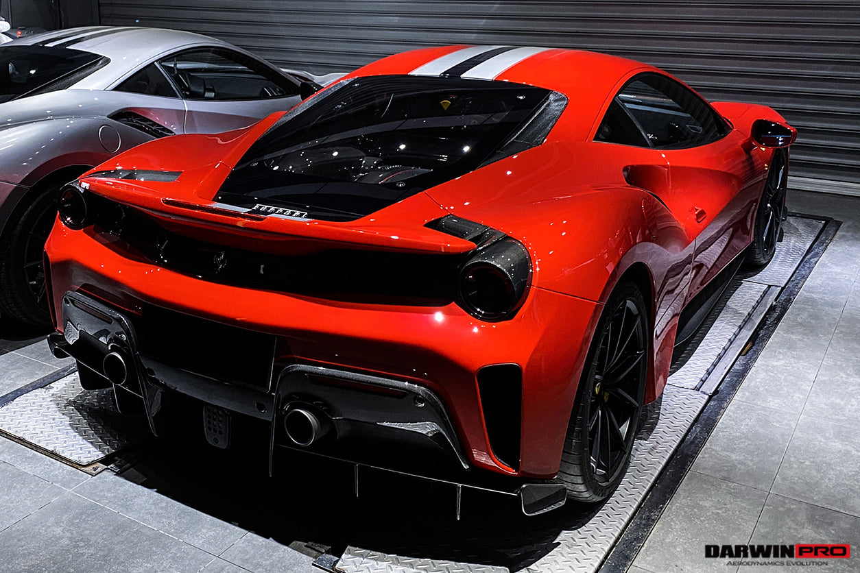 2018-2022 Ferrari 488 Pista Rear Bumper  (Not including Diffuser) - DarwinPRO Aerodynamics