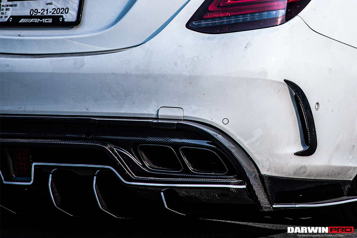 2015-2021 Mercedes Benz W205 C63/S AMG Sedan IMP Performance Carbon Fiber Rear Diffuser w/ Caps - DarwinPRO Aerodynamics