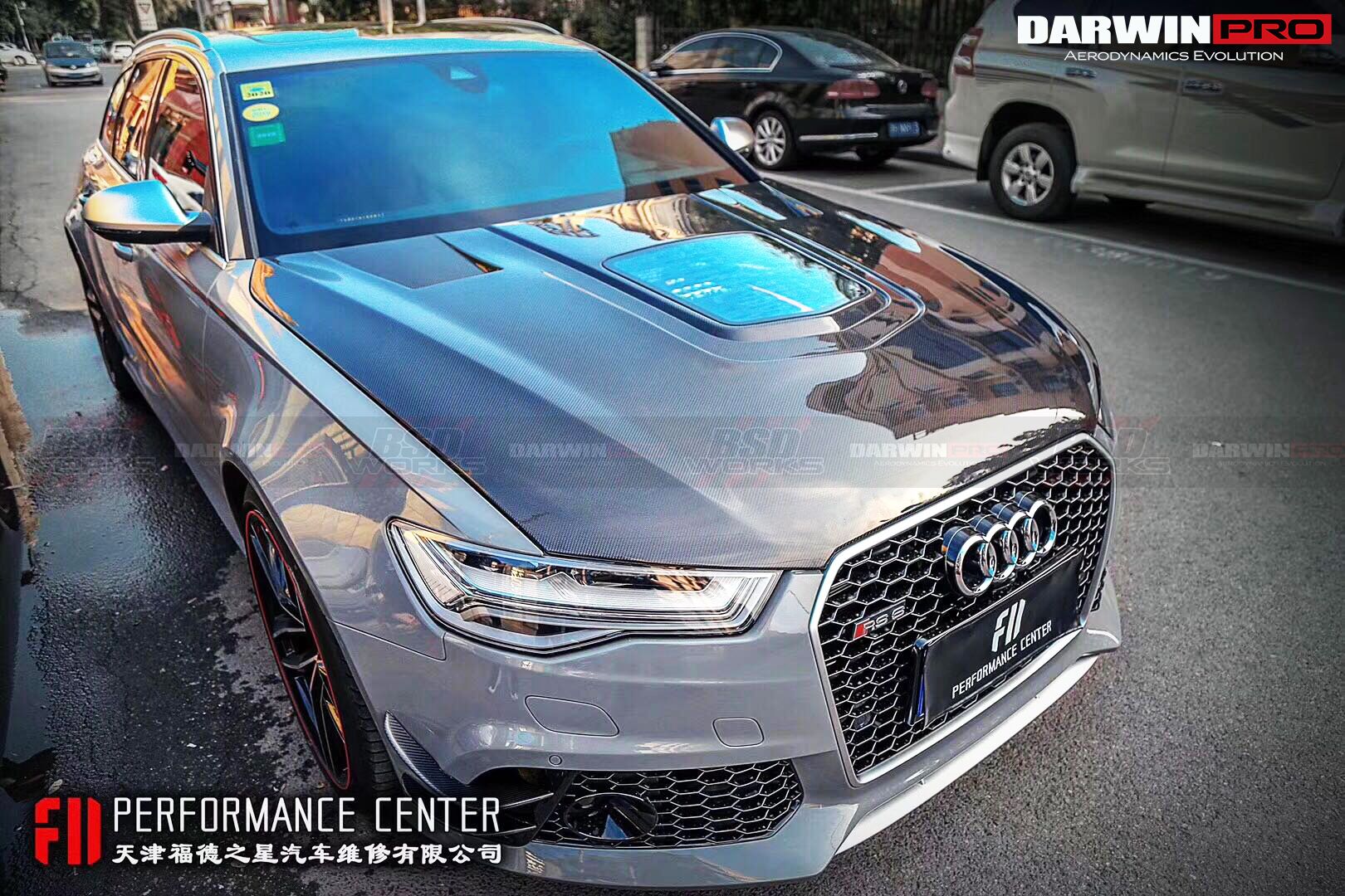2013-2018 Audi A6 S6 RS6 BKSS Style Carbon Fiber Hood - DarwinPRO Aerodynamics