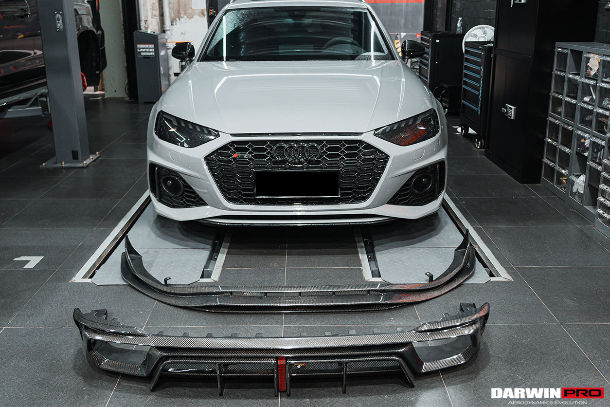 2017-2022 Audi RS4 B9 BKSS Style Rear Diffuser w/ Caps - DarwinPRO Aerodynamics