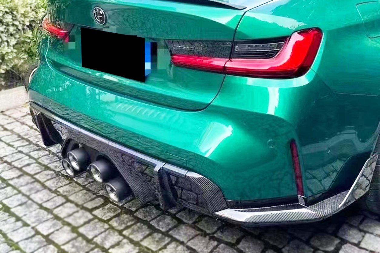 2021-UP BMW M4 G82 G83 MP Style Dry Carbon Fiber Middle Rear Lip with Winglets