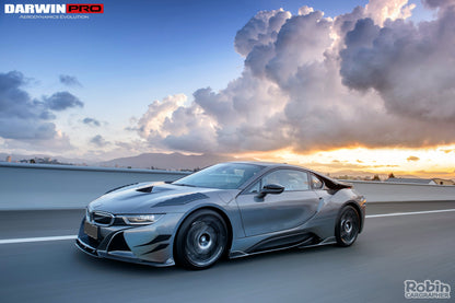 2014-2018 BMW i8 BZK Carbon Fiber Side Skirts - DarwinPRO Aerodynamics