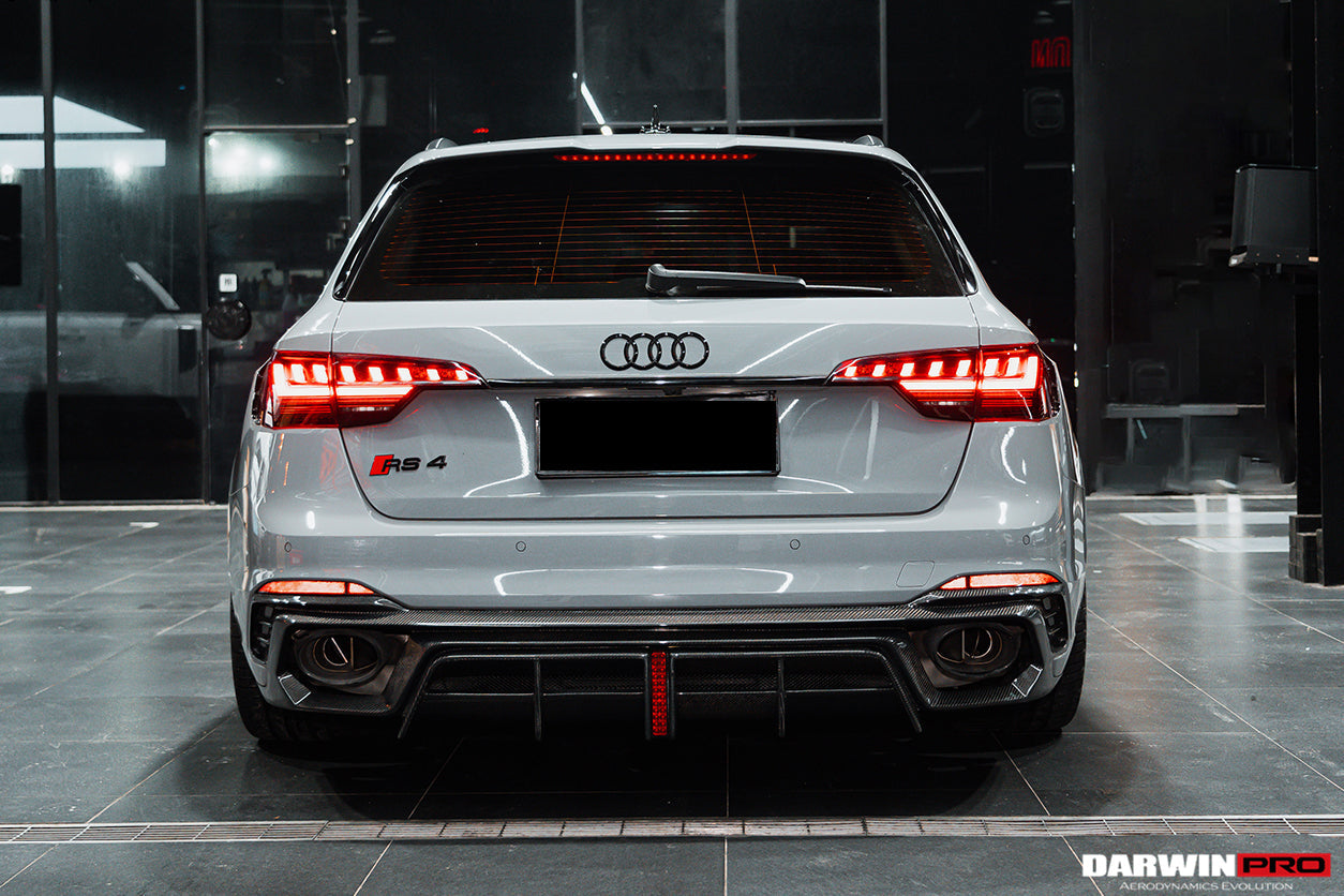 2017-2022 Audi RS4 B9 BKSS Style Rear Diffuser w/ Caps - DarwinPRO Aerodynamics