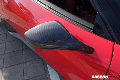 2010-2015 Ferrari 458 Coupe/Spyder/Speciale Dry Carbon Fiber Mirror Housing Repalcement - DarwinPRO Aerodynamics