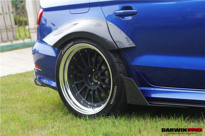 2013-2016 Audi S3/ A3 Sline Sedan BKSS Style Side Skirts w/ Caps - DarwinPRO Aerodynamics