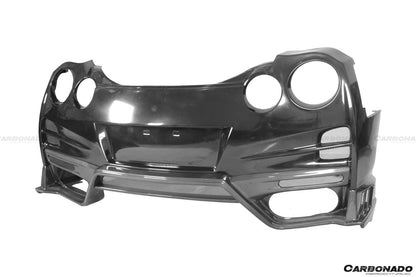 2008-2022 Nissan GTR R35 CBA/DBA/EBA TS Style Rear Bumper w/ Diffuser & Fins - Carbonado