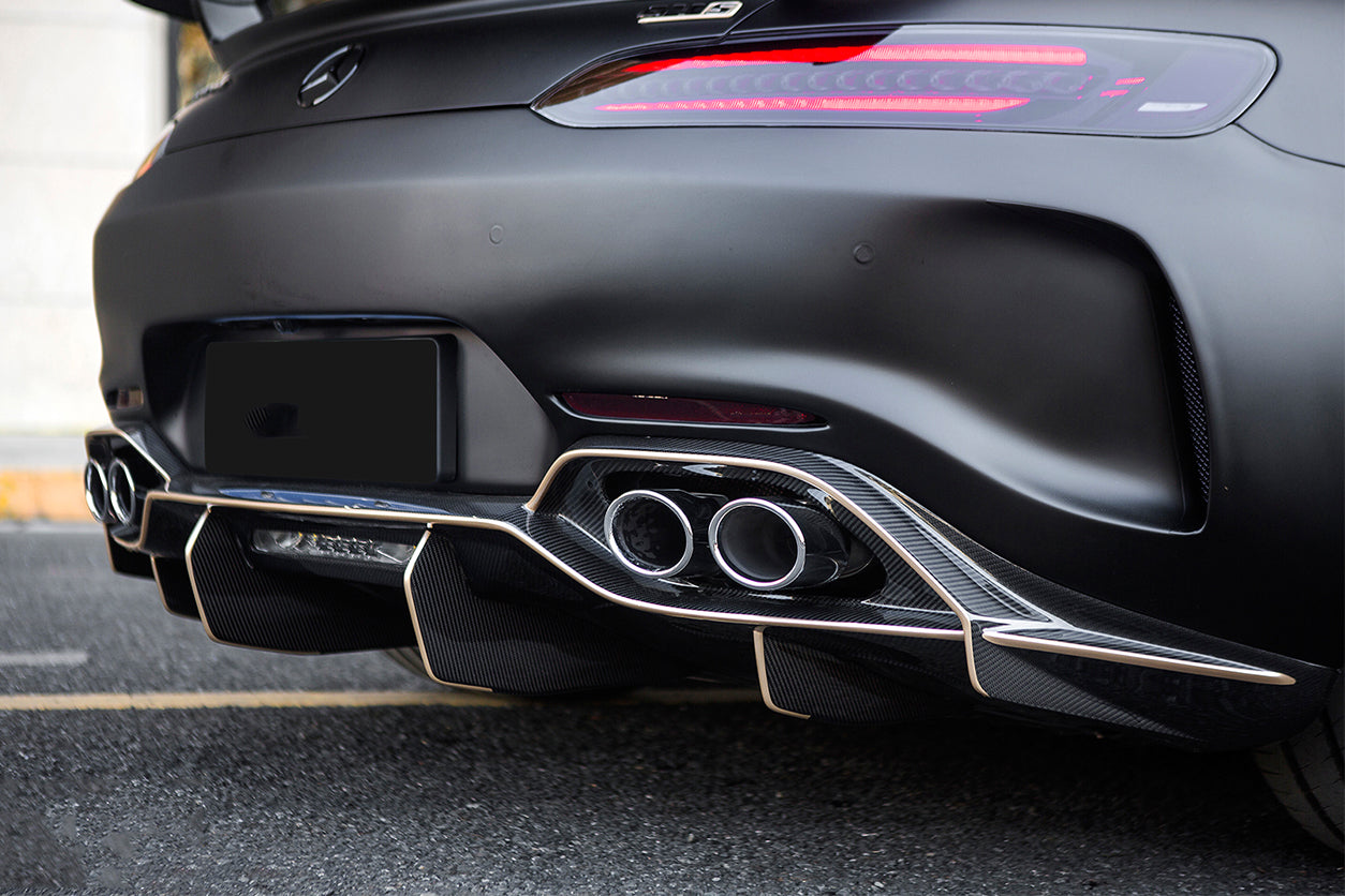 2017-2021 Mercedes Benz AMG GT/GTS IMP Performance Partial Carbon Fiber Rear Bumper w/ Diffuser - DarwinPRO Aerodynamics