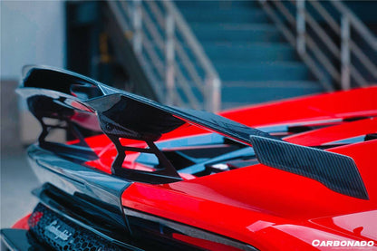 2015-2025 Lamborghini Huracan LP610  LP580  Evo  Tecnica MD Style Carbon Fiber Trunk Spoiler with Base