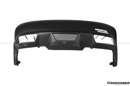 2008-2014 Mercedes Benz C Class W204 P Style Rear Bumper w/ Exhaust tips - Carbonado