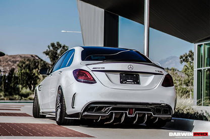 2015-2021 Mercedes Benz W205 C63/S AMG Sedan IMP Performance Carbon Fiber Rear Diffuser w/ Caps - DarwinPRO Aerodynamics