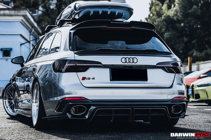 2017-2022 Audi RS4 B9 BKSS Style Rear Diffuser w/ Caps - DarwinPRO Aerodynamics