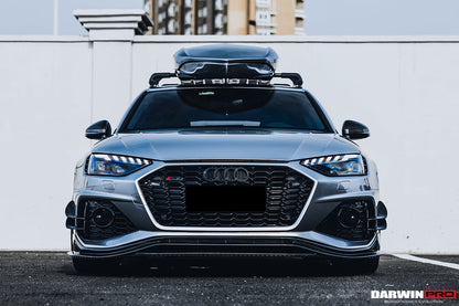 2020-2022 Audi RS4 B9.5 BKSS Style Carbon Fiber Front Bumper Canards - DarwinPRO Aerodynamics