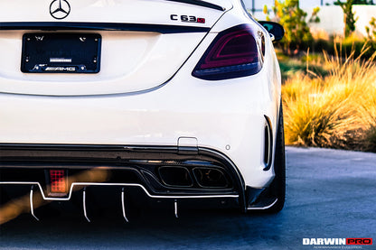 2015-2021 Mercedes Benz W205 C63/S AMG Sedan IMP Performance Carbon Fiber Rear Diffuser w/ Caps - DarwinPRO Aerodynamics