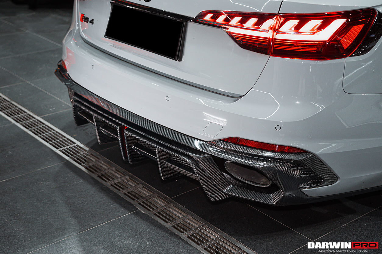 2017-2022 Audi RS4 B9 BKSS Style Rear Diffuser w/ Caps - DarwinPRO Aerodynamics