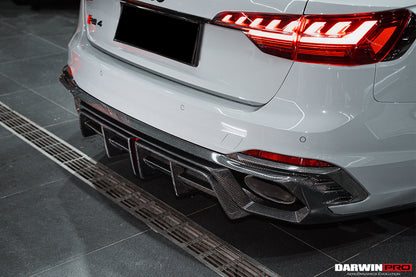 2017-2022 Audi RS4 B9 BKSS Style Rear Diffuser w/ Caps - DarwinPRO Aerodynamics