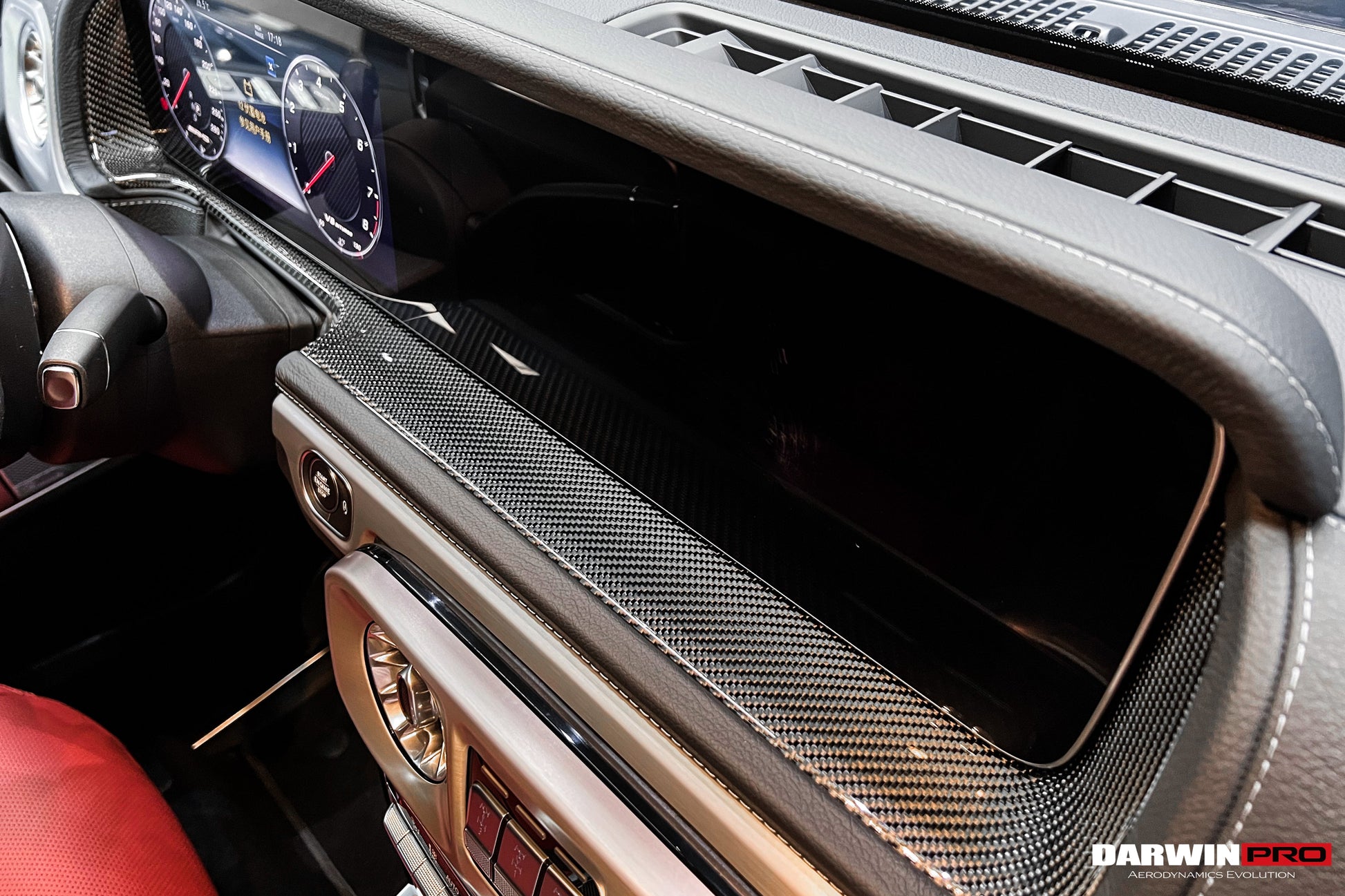 2019-2023 Mercedes Benz W464 G550/G63AMG G-Class G Wagon Dry Carbon Fiber Repalcement Interiors - DarwinPRO Aerodynamics