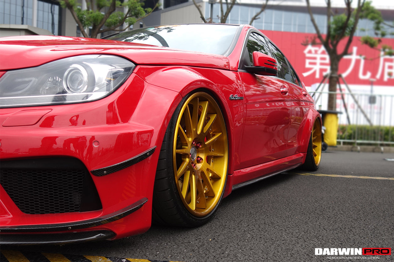 2012-2014 Mercedes Benz W204 C63 AMG Sedan BKSS Style Wide Full Body Kit - DarwinPRO Aerodynamics