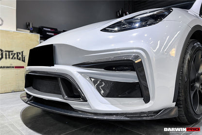 2020-2022 Tesla Model Y IMP Performance Carbon Fiber Front Bumper - DarwinPRO Aerodynamics