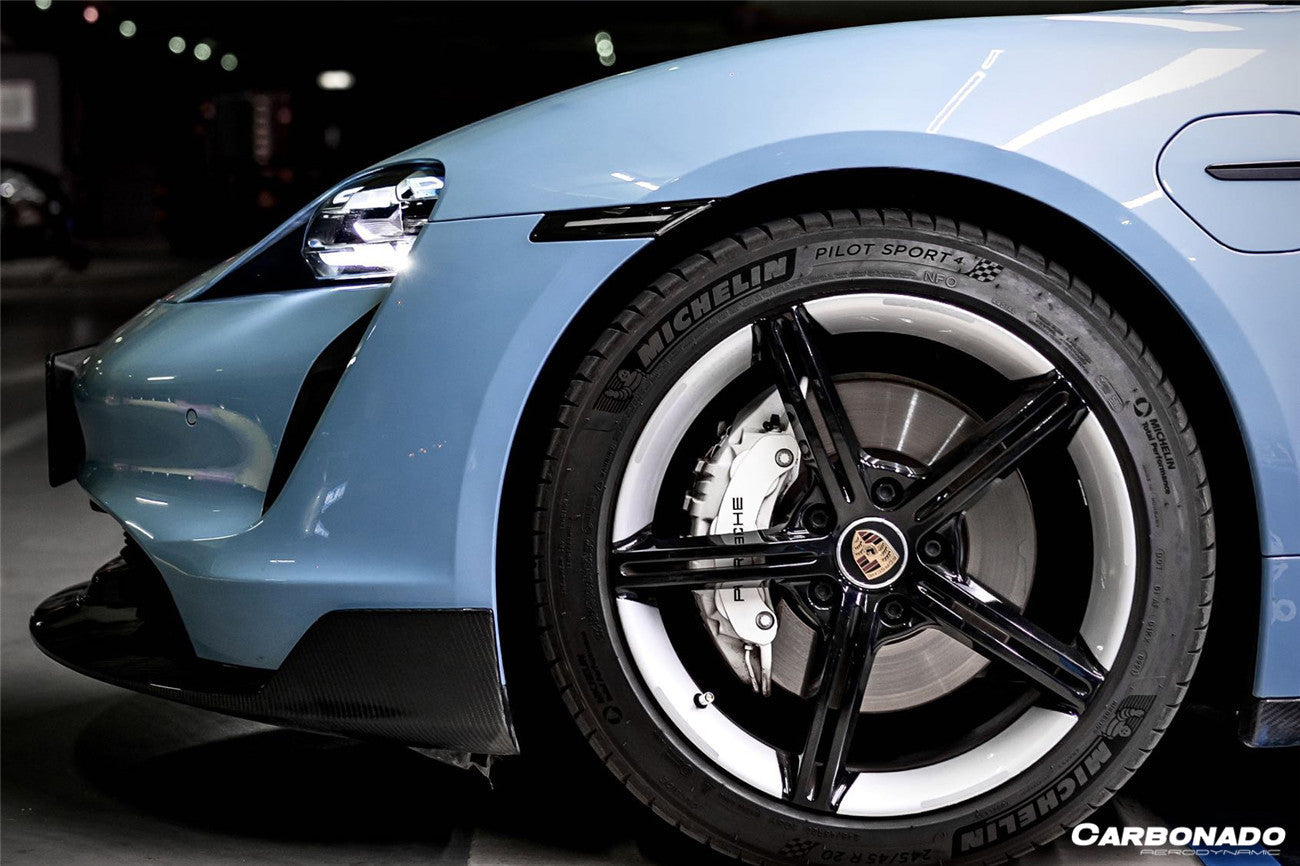 2019-2022 Porsche Taycan/4/4S/GTS/TURBO OD Style Front Lip - Carbonado