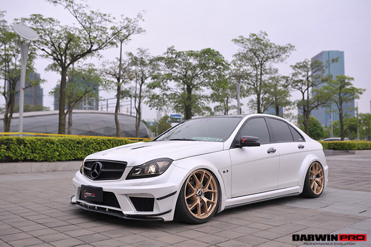 2012-2014 Mercedes Benz W204 C Class Sedan BKSS Style Wide Full Body Kit - DarwinPRO Aerodynamics