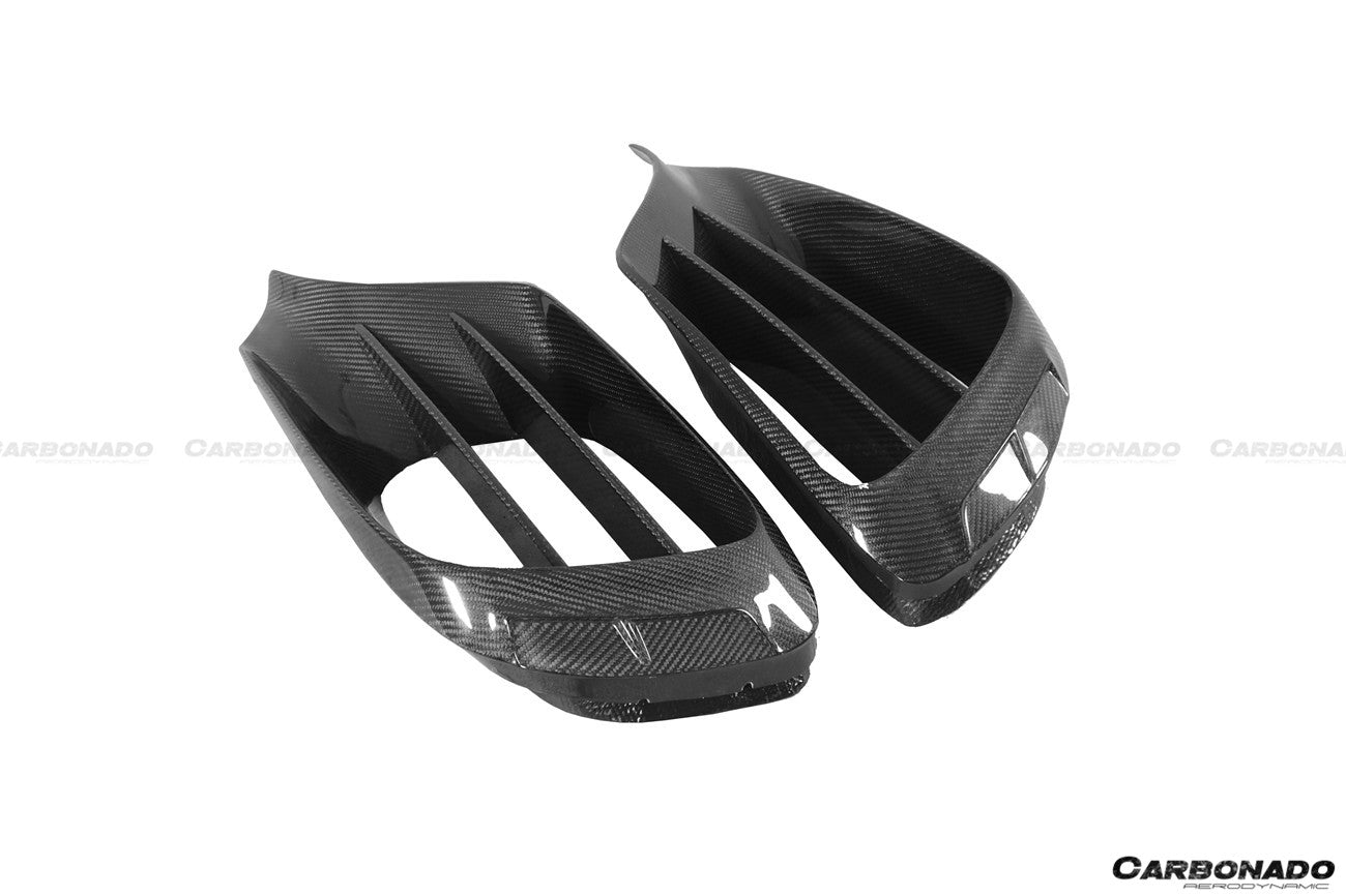 2017-2020 Mercedes Benz S63 W222 Sedan MSY Style Front Bumper Vents - Carbonado