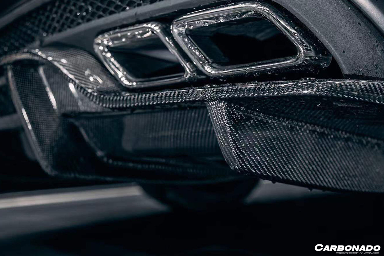 2015-2021 Mercedes Benz W205 C63/S AMG Sedan PS Style Rear Diffuser - Carbonado