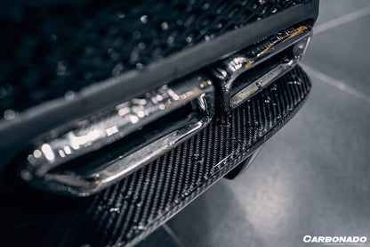 2015-2021 Mercedes Benz W205 C63/S AMG Sedan PS Style Rear Diffuser - Carbonado