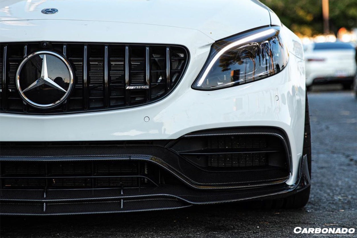 2015-2021 Mercedes Benz W205 C63/S AMG Sedan BR Style Front Lip - Carbonado