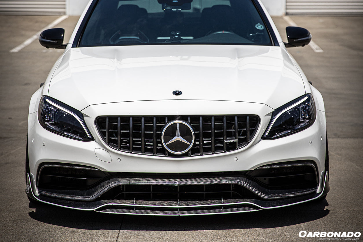 2015-2021 Mercedes Benz W205 C63/S AMG Sedan BR Style Front Lip - Carbonado