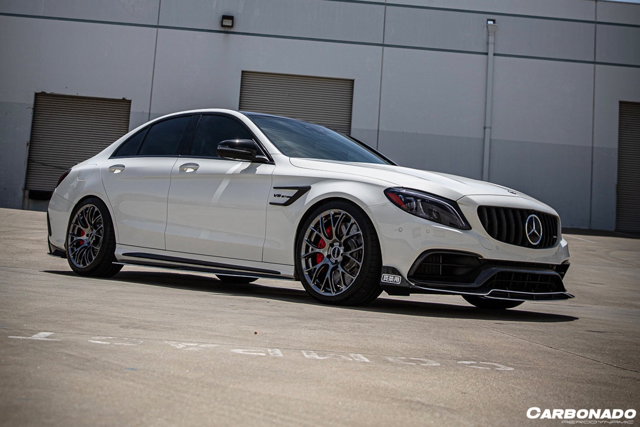 2015-2021 Mercedes Benz W205 C63/S AMG Sedan BR Style Front Lip - Carbonado
