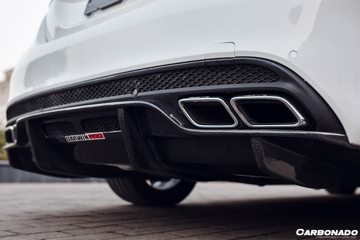 2015-2021 Mercedes Benz W205 C63/S AMG Sedan PS Style Rear Diffuser - Carbonado