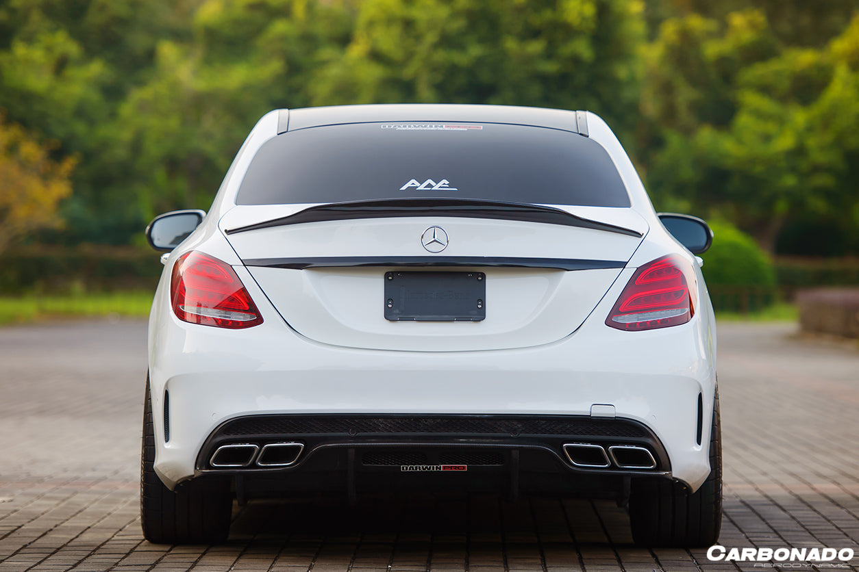 2015-2021 Mercedes Benz C-Class W205 Sedan PS Style Trunk Spoiler - Carbonado