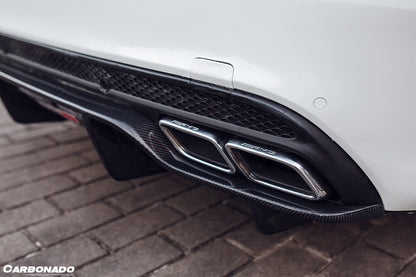 2015-2021 Mercedes Benz W205 C63/S AMG Sedan PS Style Rear Diffuser - Carbonado