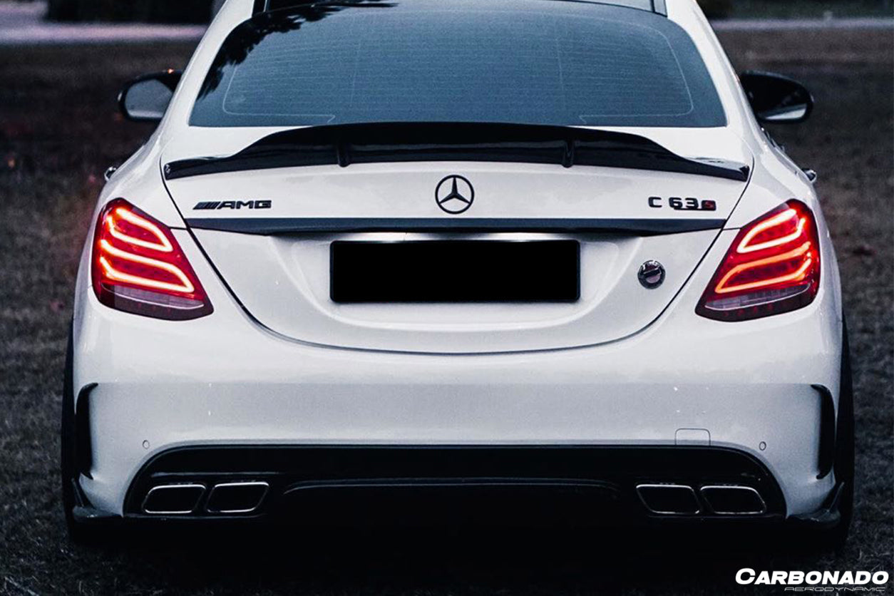 2015-2021 Mercedes Benz C-Class W205 Sedan RT Style Trunk Spoiler - Carbonado