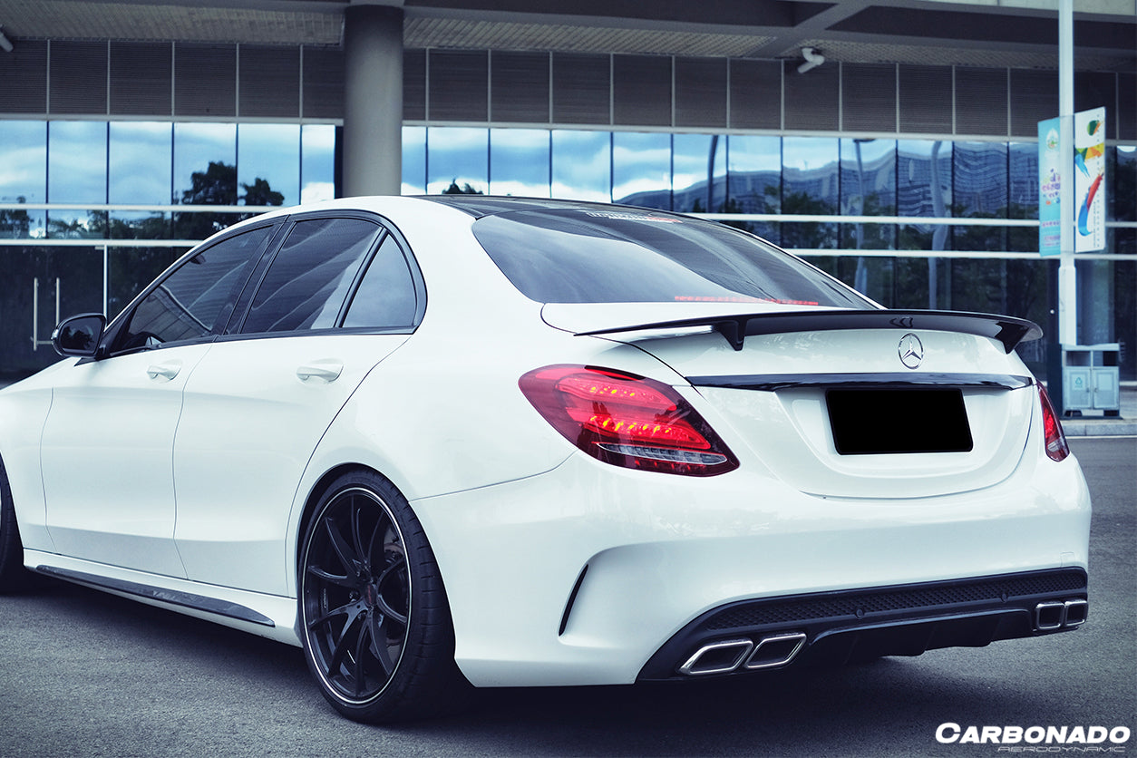 2015-2021 Mercedes Benz C-Class W205 Sedan RT-II Style Trunk Spoiler - Carbonado Aero
