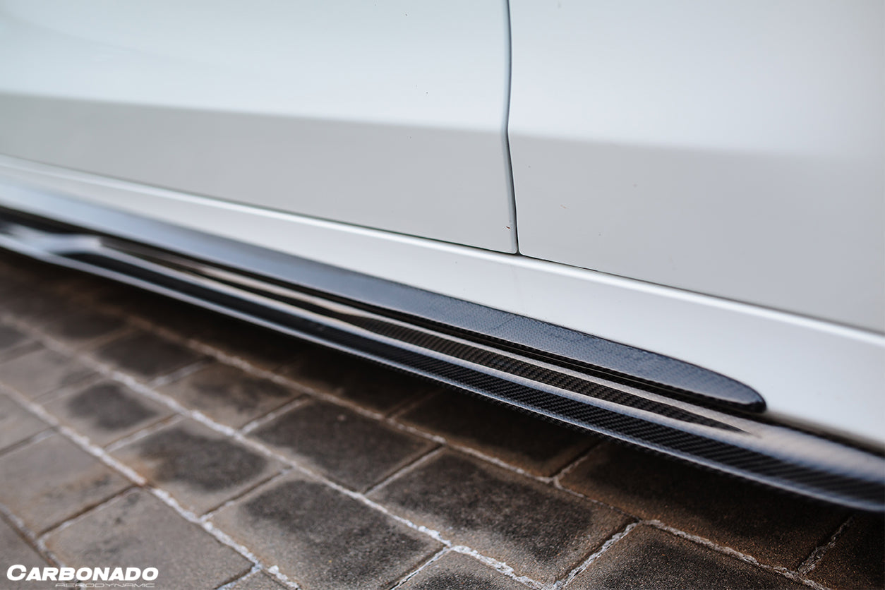 2015-2021 Mercedes Benz C-Class W205 Sedan PS Style Side Skirts - Carbonado