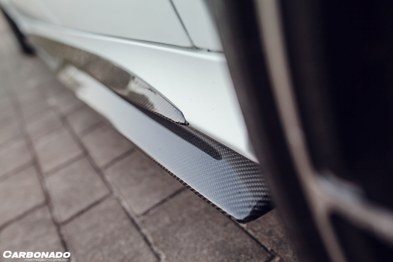 2015-2021 Mercedes Benz C-Class W205 Sedan PS Style Side Skirts - Carbonado