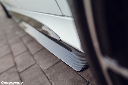 2015-2021 Mercedes Benz C-Class W205 Sedan PS Style Side Skirts - Carbonado