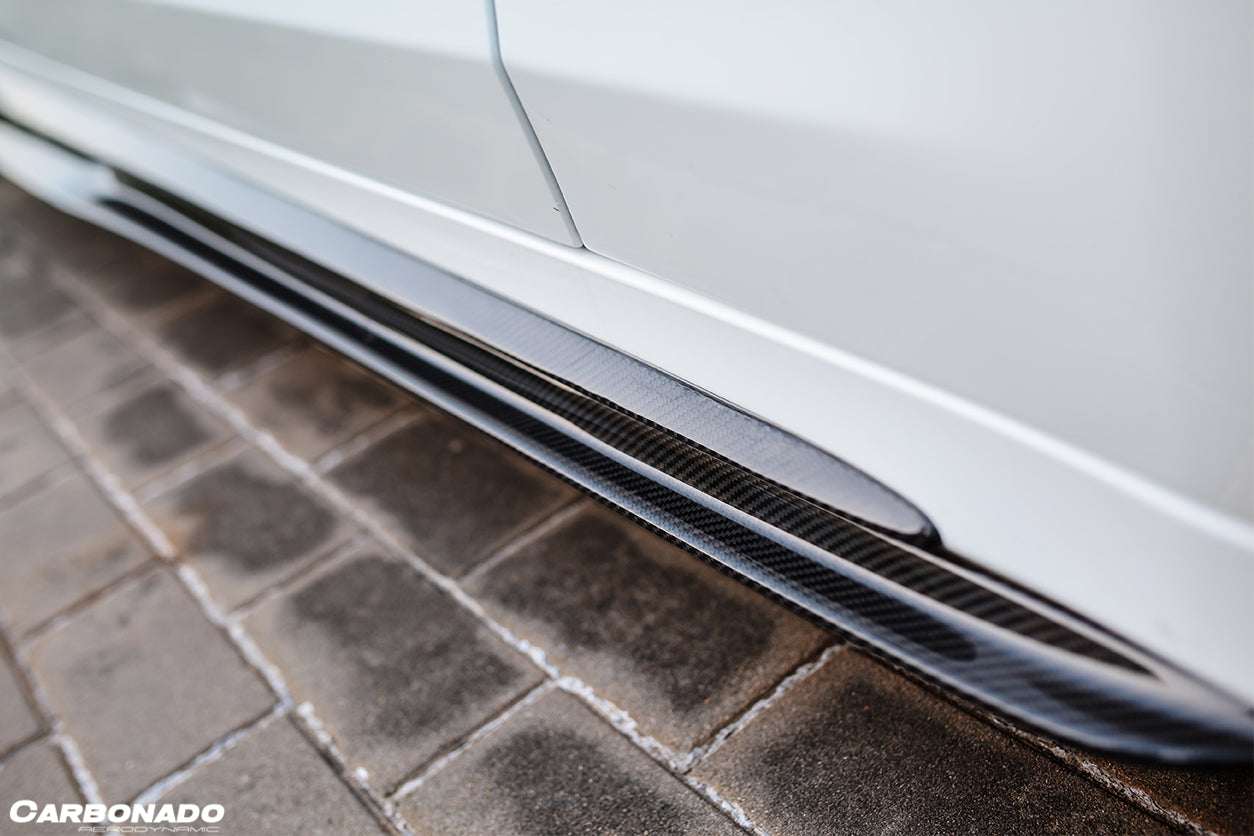 2015-2021 Mercedes Benz C-Class W205 Sedan PS Style Side Skirts - Carbonado