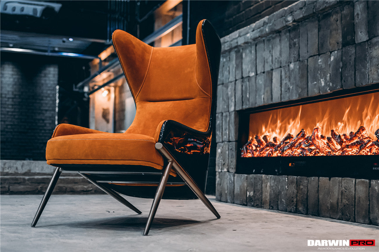 DARWINPRO CARBON FIBER CANYON ORANGE SUEDE LOUNGE CHAIR - DarwinPRO Aerodynamics