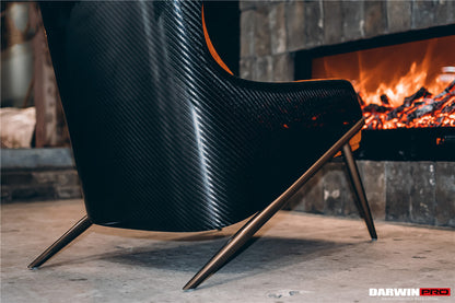 DARWINPRO CARBON FIBER CANYON ORANGE SUEDE LOUNGE CHAIR - DarwinPRO Aerodynamics
