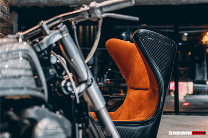 DARWINPRO CARBON FIBER CANYON ORANGE SUEDE LOUNGE CHAIR - DarwinPRO Aerodynamics