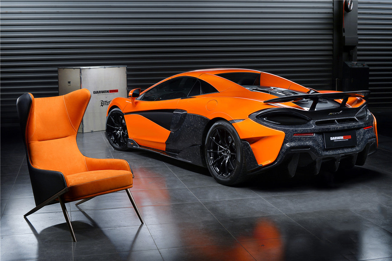 DARWINPRO CARBON FIBER CANYON ORANGE SUEDE LOUNGE CHAIR - DarwinPRO Aerodynamics