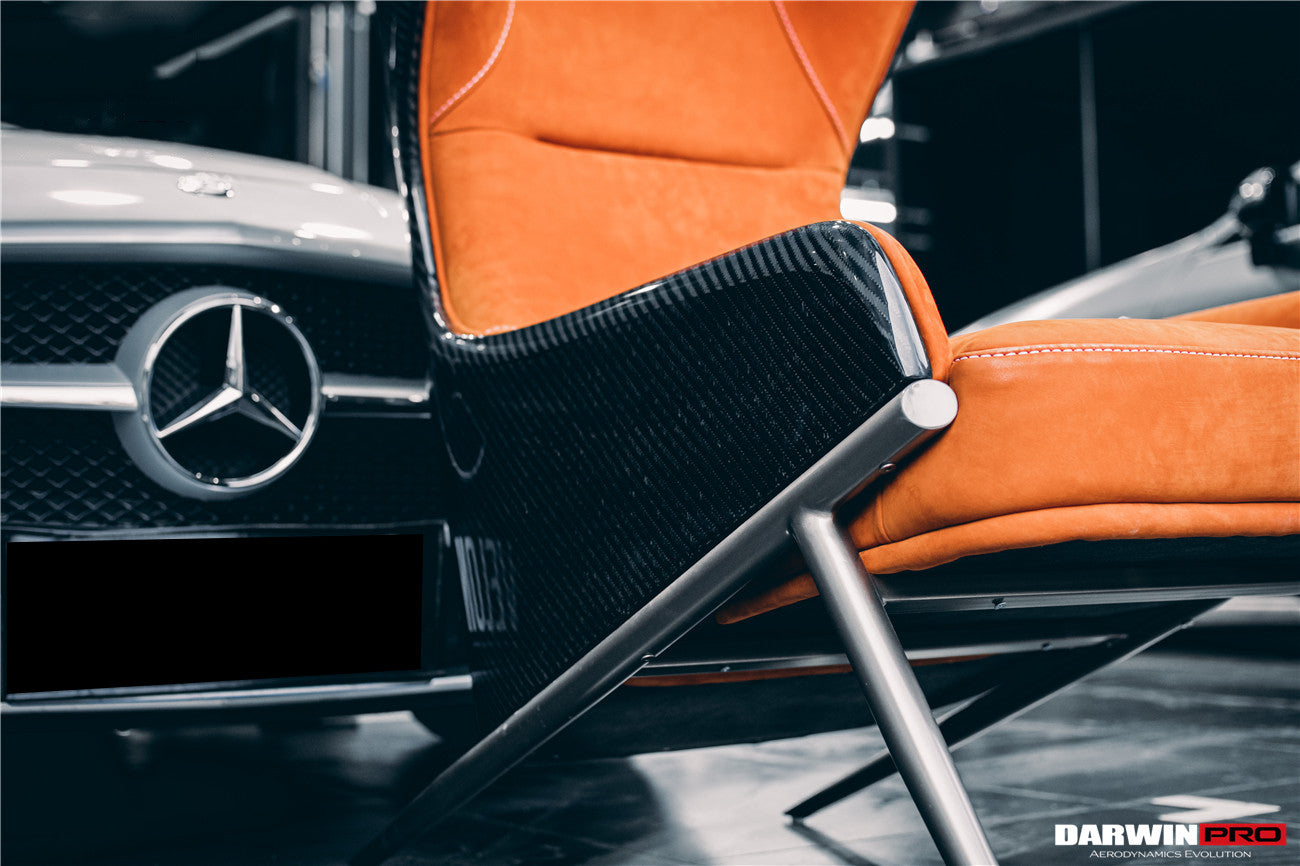 DARWINPRO CARBON FIBER CANYON ORANGE SUEDE LOUNGE CHAIR - DarwinPRO Aerodynamics