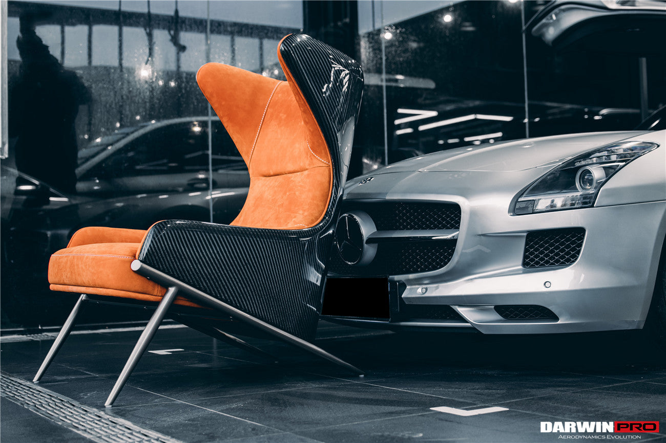 DARWINPRO CARBON FIBER CANYON ORANGE SUEDE LOUNGE CHAIR - DarwinPRO Aerodynamics