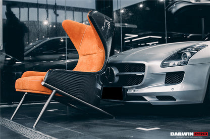 DARWINPRO CARBON FIBER CANYON ORANGE SUEDE LOUNGE CHAIR - DarwinPRO Aerodynamics