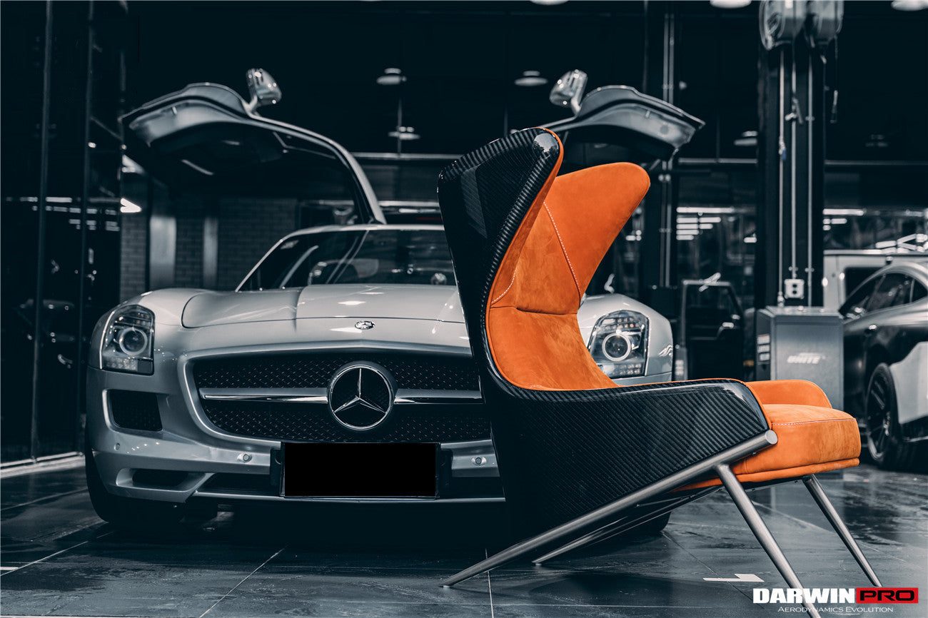 DARWINPRO CARBON FIBER CANYON ORANGE SUEDE LOUNGE CHAIR - DarwinPRO Aerodynamics
