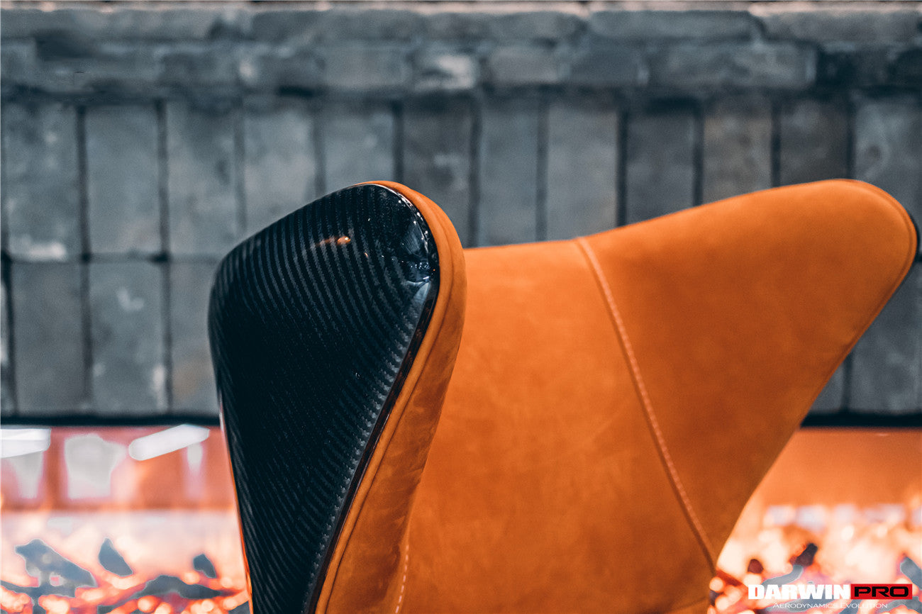 DARWINPRO CARBON FIBER CANYON ORANGE SUEDE LOUNGE CHAIR - DarwinPRO Aerodynamics