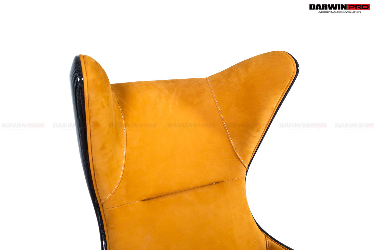 DARWINPRO CARBON FIBER CANYON ORANGE SUEDE LOUNGE CHAIR - DarwinPRO Aerodynamics