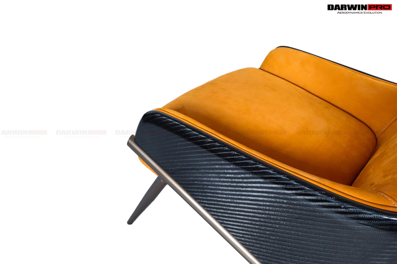 DARWINPRO CARBON FIBER CANYON ORANGE SUEDE LOUNGE CHAIR - DarwinPRO Aerodynamics